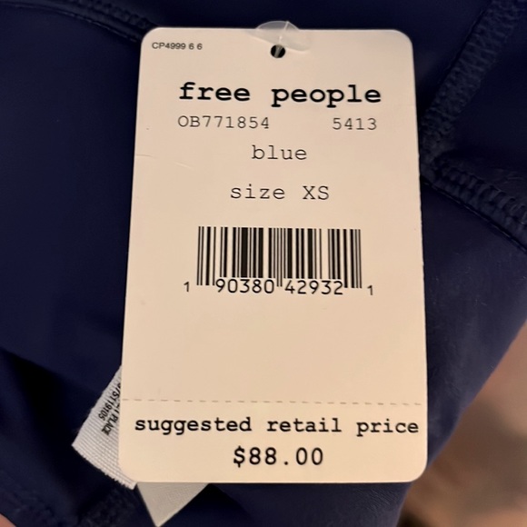 FREE PEOPLE Movement Pants Infinity High Rise 7/8 Cutout Leggings Blue - Picture 10 of 12